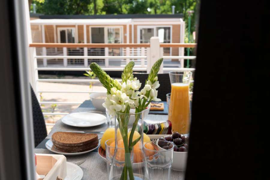 Camping du lac de Garde avec mobil-home avec terrasse couverte 6