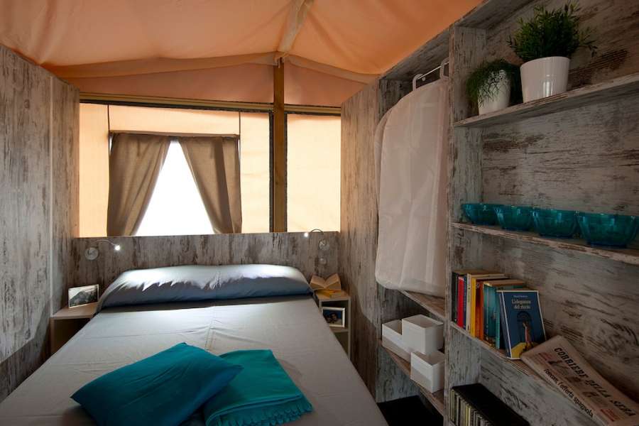 Campeggio Glamping Lago di Garda con tenda con aria condizionata e bagno privato 9